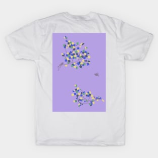 Magical tree branch on mauve T-Shirt